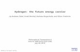 Hydrogen: the future energy carrier by Andreas Züttel, Arndt Remhof, Andreas Borgschulte, and Oliver Friedrichs Philosophical Transactions A Volume 368(1923):3329-3342.