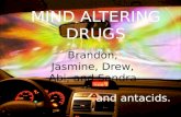MIND ALTERING DRUGS and antacids. Brandon, Jasmine, Drew, Abi, and Sandra.
