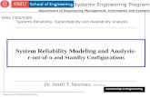 Stracener_EMIS 7305/5305_Spr08_02.07.08 System Reliability Modeling and Analysis- r-out-of-n and Standby Configurations Dr. Jerrell T. Stracener, SAE Fellow.