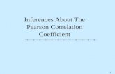 1 Inferences About The Pearson Correlation Coefficient.