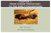 Ms. Sheets AP World History CHAPTER 1: FROM HUMAN PREHISTORY TO THE EARLY CIVILIZATIONS.