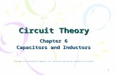 1 Circuit Theory Chapter 6 Capacitors and Inductors Copyright © The McGraw-Hill Companies, Inc. Permission required for reproduction or display.