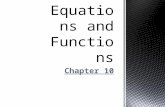Chapter 10.  In this chapter we will examine quadratic graphs and their equations.  We will solve quadratic equations by various techniques such as.