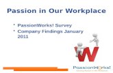 Passion in Our Workplace PassionWorks! Survey Company Findings January 2011.