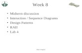 Kate Gregory Week 8 Midterm discussion Interaction / Sequence Diagrams Design Patterns RAII Lab 4.