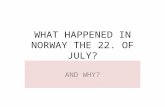 WHAT HAPPENED IN NORWAY THE 22. OF JULY? AND WHY?.