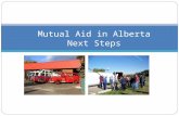 Mutual Aid in Alberta Next Steps. What I will cover Purpose Some History Think Tank Potential Request.
