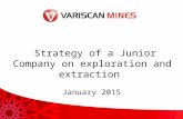 January 2015 Strategy of a Junior Company on exploration and extraction.