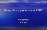 Heavy flavor production at RHIC Yonsei Univ. Y. Kwon.