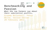 Benchmarking and Passion What the top farmers say about their substantial profits… Graeme McConnell, Peter White, Gerard Obrien 28 February 2012.