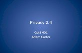 Privacy 2.4 CptS 401 Adam Carter. Discuss position paper rubric.