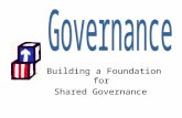 Building a Foundation for Shared Governance. Responsibility of the Governing Body Together, with other members of the board, the governing body is legally.