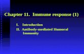 Chapter 11. Immune response (1) I. Introduction II. Antibody-mediated Humoral Immunity.