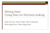 Mining Date: Using Data for Decision-making Rob Horner, Anne Todd, Steve Newton, Bob Algozzine, Kate Algozzine.