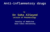 1 Anti-inflammatory drugs By Dr Soha AlSayed Lecture of Pharmacology Faculty of Medicine Suez Canal University.