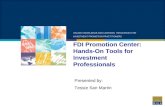 FDI Promotion Center: Hands-On Tools for Investment Professionals ONLINE KNOWLEDGE AND LEARNING RESOURCES FOR INVESTMENT PROMOTION PRACTITIONERS Presented.