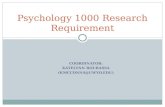 COORDINATOR: KATELYNN BOURASSA (KMCCONN4@UWYO.EDU) Psychology 1000 Research Requirement.