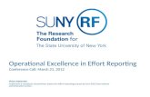 Operational Excellence in Effort Reporting Conference Call: March 21, 2012 Vision Statement: Implement a compliant, streamlined, electronic effort reporting.