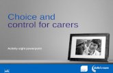 Choice and control for carers Activity eight powerpoint.