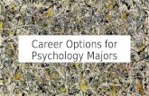Career Options for Psychology Majors. What is Psychology? Scientific study of behavior Emotion Cognition Action Brain Language Perception Social navigation.