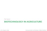 BIOTECHNOLOGY IN AGRICULTURE The Future! 23 rd of April, 2010 A presentation by Abubaker Siddiq Shekhani.