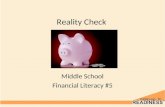 Reality Check Middle School Financial Literacy #5.