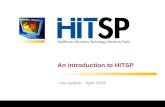 0 An introduction to HITSP Last update: April 2008.