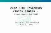 2002 FIRE INVENTORY VISTAS States – First Draft Oct 2003 National RPO meeting Nov 5, 2003.