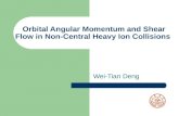 Orbital Angular Momentum and Shear Flow in Non-Central Heavy Ion Collisions Wei-Tian Deng.