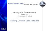 Analysis Framework PI AF 2.0 Foundation Project Making Context Data Relevant.