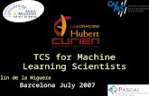 Cdlh, Barcelona, July 20071 TCS for Machine Learning Scientists Barcelona July 2007 Colin de la Higuera.
