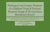 Pedological and Isotopic Relations of a Highland Tropical Peatland, Mountain Range of the Espinhaço Meridional (Brazil) Ingrid Horák, Pablo Vidal-Torrado,
