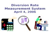 1 Diversion Rate Measurement System April 4, 2006.