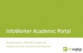 InfoWorker Academic Portal Bringing Yammer, Office365, Insights and Academic Services to Students and Professors.