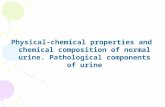 Physical-chemical properties and chemical composition of normal urine. Pathological components of urine.