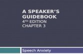 A SPEAKER’S GUIDEBOOK 4 TH EDITION CHAPTER 3 Speech Anxiety.