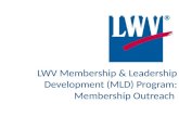 LWV Membership & Leadership Development (MLD) Program: Membership Outreach.