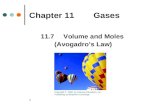 1 Chapter 11 Gases 11.7 Volume and Moles (Avogadro’s Law) Copyright © 2008 by Pearson Education, Inc. Publishing as Benjamin Cummings.