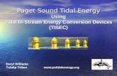 Puget Sound Tidal Energy Using Tidal In-Stream Energy Conversion Devices (TISEC)  Daryl Williams Tulalip Tribes.