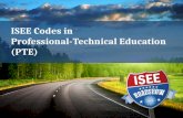ISEE Codes in Professional-Technical Education (PTE)