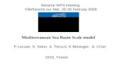 Mediterranean Sea Basin Scale model P.Lazzari, S. Salon, A. Teruzzi, K.Beranger, A. Crise Sesame WP3 meeting Villefranche sur Mer, 25-26 Februay 2008 OGS,