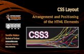 CSS Layout Arrangement and Positioning of the HTML Elements Svetlin Nakov Technical Trainer  Software University .
