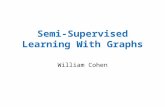 Semi-Supervised Learning With Graphs William Cohen.