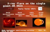 X-ray flare on the single giant HR 9024 David Garcia-Alvarez (CfA) David Huenemoerder (MIT) Jeremy Drake (CfA) Fabio Reale (Univ. Palermo) Paola Testa.