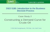 Slide 1 DSCI 5180: Introduction to the Business Decision Process Case Study 2 Constructing a Demand Curve for Crude Oil © 2013 Nick Evangelopoulos, ITDS.