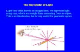Light very often travels in straight lines. We represent light using rays, which are straight lines emanating from an object. This is an idealization,