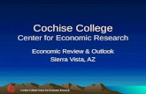Cochise College Center for Economic Research Economic Review & Outlook Sierra Vista, AZ.
