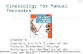 11-1 Kinesiology for Manual Therapies Chapter 11 Unwinding the Soft Tissues of the Forearm: Dimensional Massage Techniques for the Muscles of the Hand.