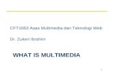 1 WHAT IS MULTIMEDIA CFT1063 Asas Multimedia dan Teknologi Web Dr. Zukeri Ibrahim.