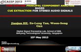 TIME-SHIFTED PRINCIPAL COMPONENT ANALYSIS BASED CUE EXTRACTION FOR STEREO AUDIO SIGNALS Jianjun HE, Ee-Leng Tan, Woon-Seng Gan Digital Signal Processing.